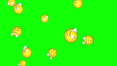 Triumph-3D-Emojis-Falling-Green-Screen